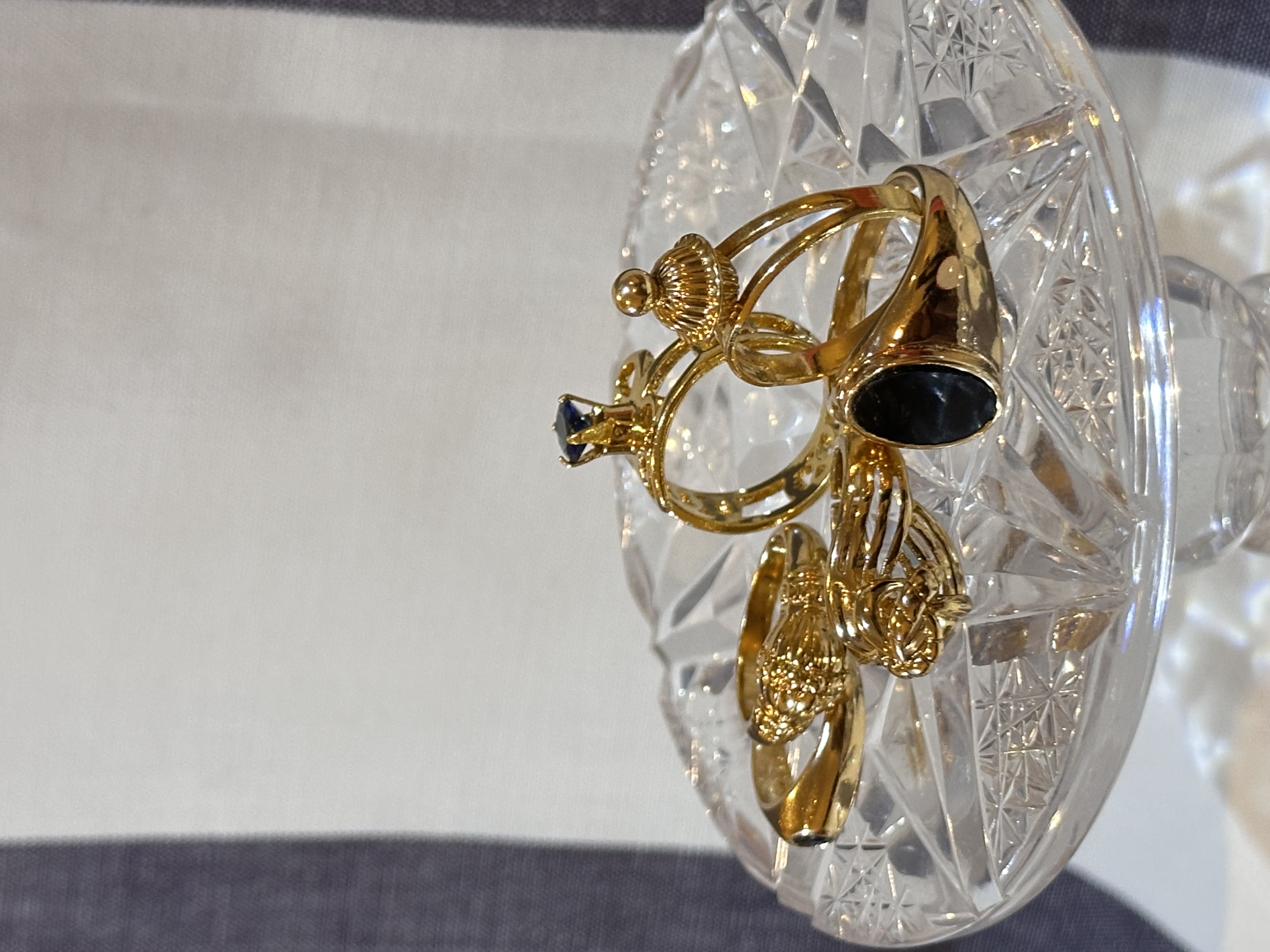 Gold stoned rings collection